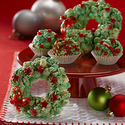 Holiday Wreath Popcorn Treats
